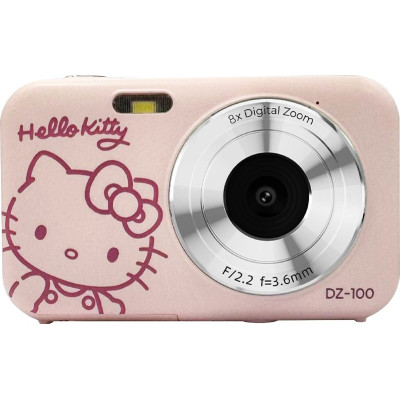 Yashica DZ-100 x Hello Kitty Aparat Foto Digital, Roz, Senzor CMOS 8MP, Zoom Digital...