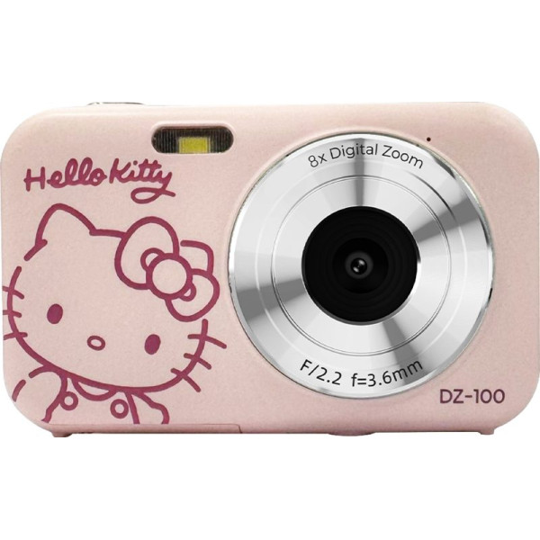 Yashica DZ-100 x Hello Kitty Aparat Foto Digital, Roz, Senzor CMOS 8MP, Zoom Digital 8x, Video 4K, Ecran 2.7 Inch