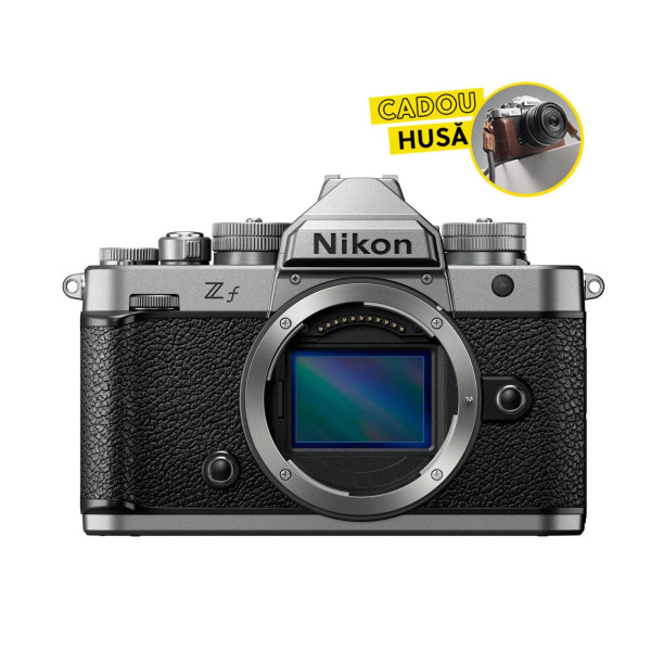 Nikon Zf Body Aparat Foto Mirrorless, Full Frame 24.5MP, Video 4K, Stabilizare IBIS 8 Trepte, Editie Silver