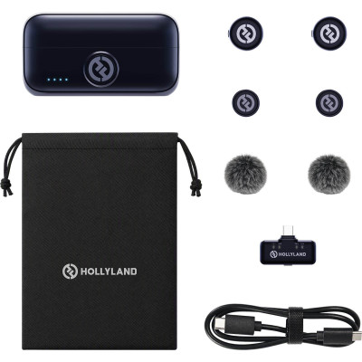 Avatar Shop|Hollyland Lark M3 Combo 2TX+1RX Lavaliere Wireless USB-C, Audio 32-bit Float, Anulare Zgomot AI, Autonomie 24h|HOLLYLAND