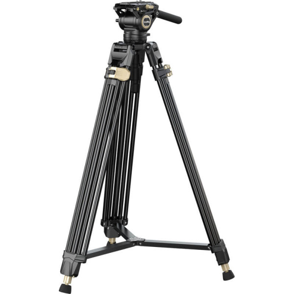 SmallRig 3751P AD-01 Pro Trepied Video, Cap Fluid, Inaltime 186 cm, Sarcina 8 kg, 75 mm, QR Drop-In Manfrotto / DJI RS