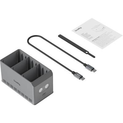Avatar Shop|SmallRig 6502 Incarcator Baterii 100W, Pentru DJI Mini 5/4/3 Pro, 3 Sloturi, USB-C, Incarcare Secventiala Inteligenta|SmallRig