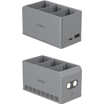 Avatar Shop|SmallRig 6502 Incarcator Baterii 100W, Pentru DJI Mini 5/4/3 Pro, 3 Sloturi, USB-C, Incarcare Secventiala Inteligenta|SmallRig