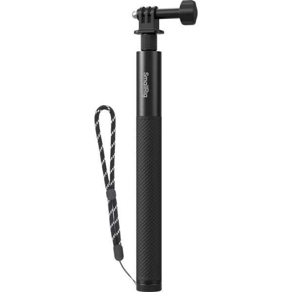 SmallRig 6319 Baston Selfie pentru Camere de Actiune, Lungime 120cm, Pliabil 28cm, Taras de Fixare, Filet 1/4"-20