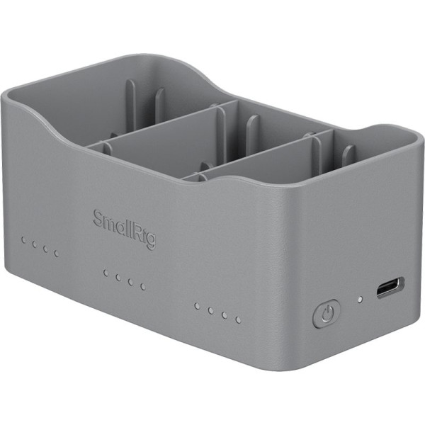 SmallRig 6501 Incarcator Baterii 65W, Pentru DJI Mini 5/4/3 Pro, 3 Baterii Simultan, USB-C, Incarcare Secventiala