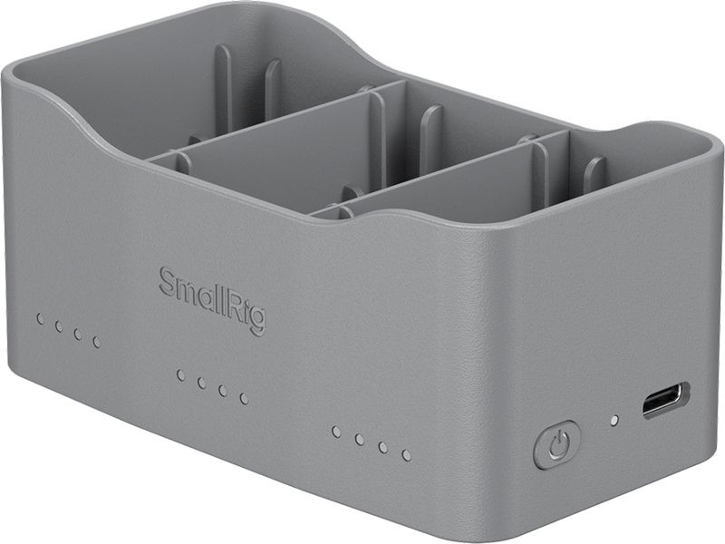 SmallRig 6501 Incarcator Baterii 65W, Pentru DJI Mini 5/4/3 Pro, 3 Baterii Simultan, USB-C, Incarcare Secventiala
