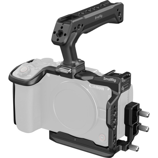 SmallRig 6379 HawkLock, Cadru cu Eliberare Rapida pentru Canon EOS R6 V, Sina NATO H21, Placa Arca-Swiss, Suport Cold Shoe