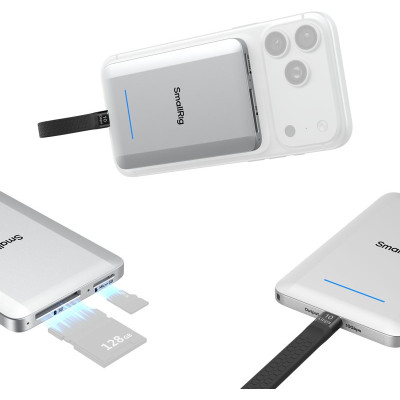 Avatar Shop|SmallRig 6293 SSD Portabil Multifunctional 2TB, Viteza 10Gbps, Sloturi SD si Micro SD, Incarcare PD 100W, Design Magnetic|SmallRig