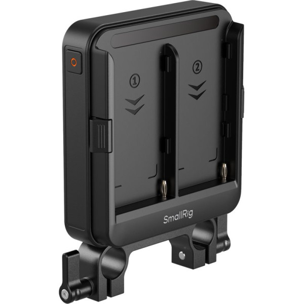 SmallRig 5537 Placa Adaptor pentru Baterii NP-F, Tije LWS 15mm, Suport UPS, Porturi D-Tap DC USB-C, Schimbare la Cald