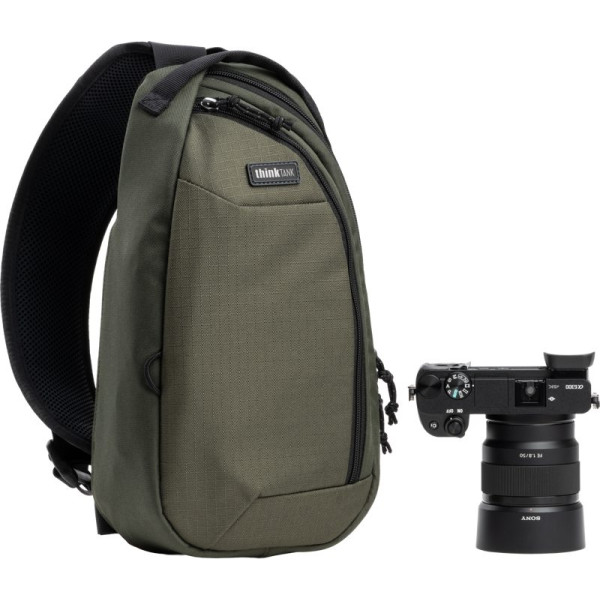 Think Tank TurnStyle 5L, Geanta Foto Sling, Culoare Greenway, Capacitate 5L, Materiale Reciclate, Fara PFAS