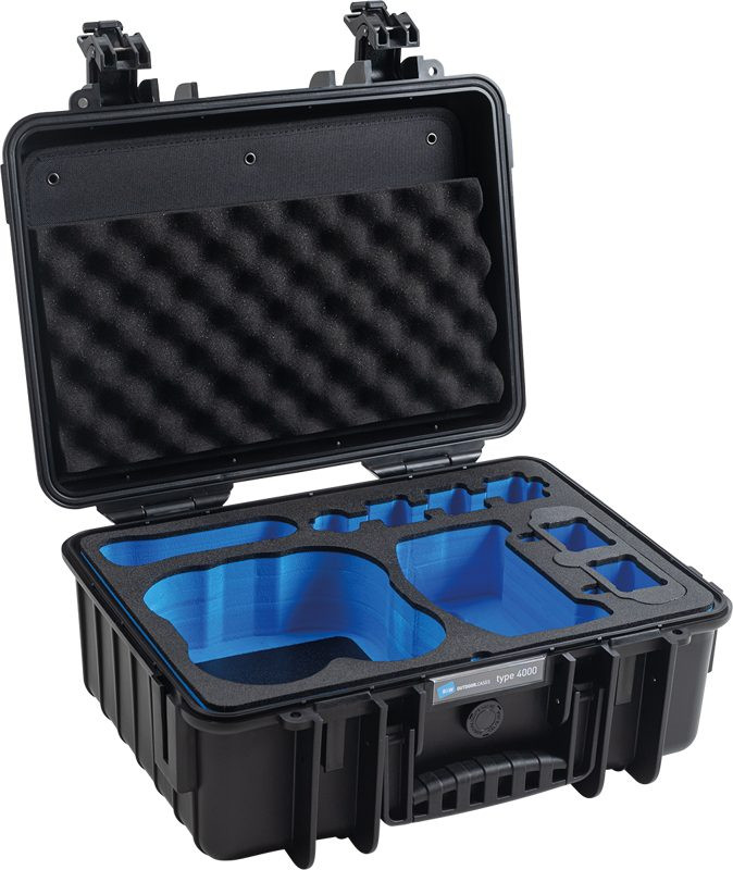 B&W Outdoor Case Type 4000, Husa pentru DJI Avata, Negru, Rezistenta la Apa IP67, Insertie Spuma Personalizata