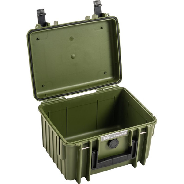 B&W Outdoor Case Type 2000, Verde Bronz, Carcasa Goala, Certificare IP67, Polipropilena, Stivuibila