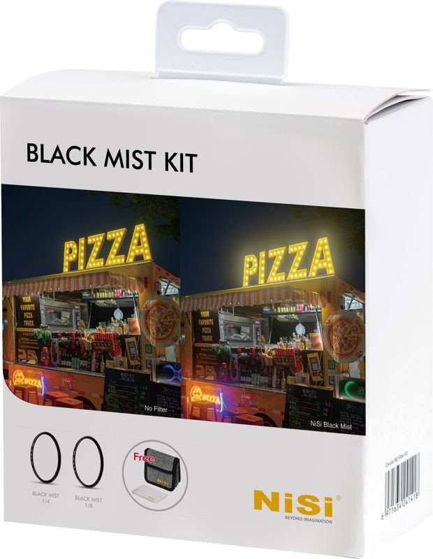 NiSi Black Mist Kit 72mm, Set 2 Filtre Circulare, Intensitati 1/4 si 1/8, Husa Filtre, Carpa Curatare