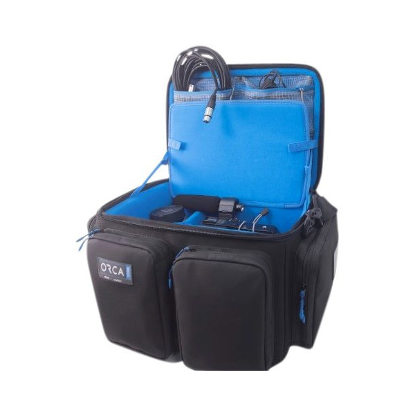 Orca OR-132 Geanta pentru Obiective si Accesorii, Marime Mica, 4 Buzunare Externe, Separatoare Interne Detasabile