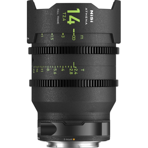 NiSi Athena Prime 14mm T2.4, Obiectiv Cine, Montura Sony E, Cerc Imagine 46mm, Rotatie Focalizare 300 Grade