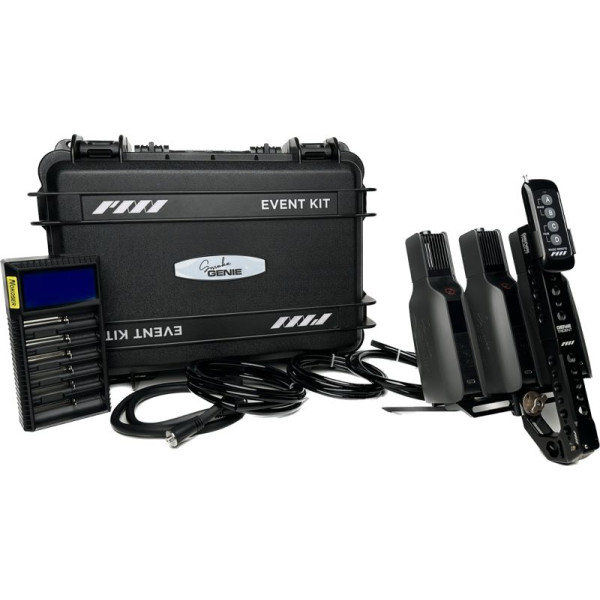 PMI SmokeGENIE Event Kit, Masina de Fum Portabila, Set 3 Bucati, Telecomanda Magic Remote, Formula Certificata Food Safe