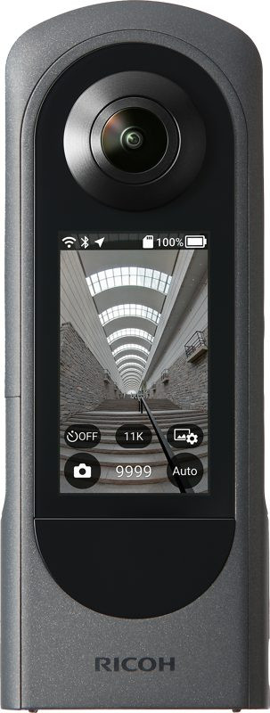 Ricoh THETA X, Camera 360 Grade, Senzor CMOS 48MP, Video 5.7K 30fps, Ecran Tactil 2.25 inch, GPS Incorporat