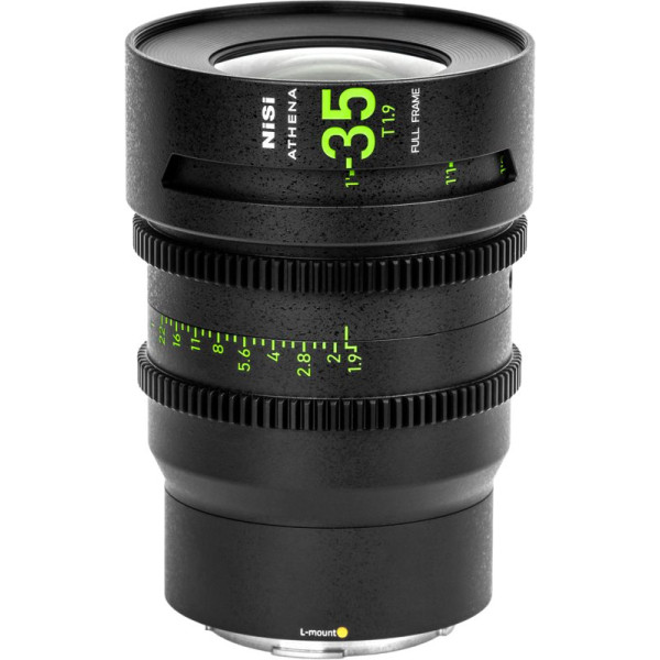 NiSi Athena Prime 35mm T1.9 Obiectiv Cine, Montura L-Mount, Cerc Imagine 46mm, Filet Filtru 77mm, Rotatie Focalizare 300°