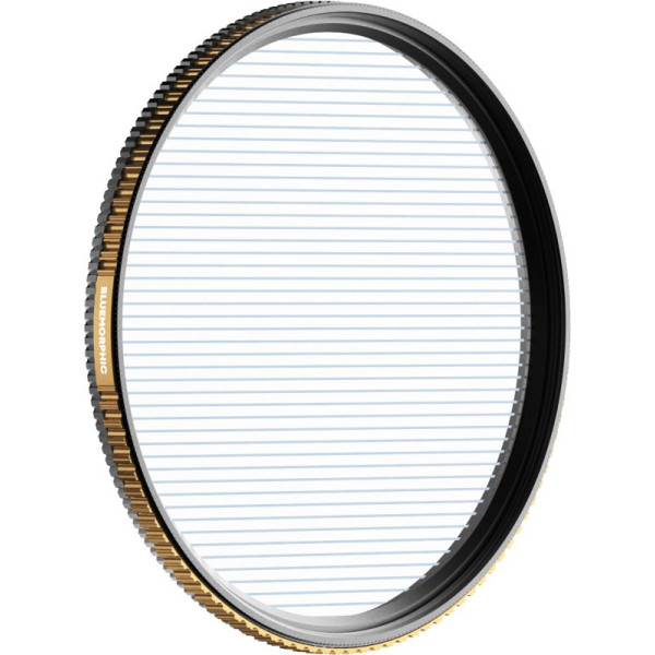 PolarPro QuartzLine BlueMorphic Filtru 95mm, Reflexii Albastre Anamorfice, Cuart Topit 99.9%, Rama de Alama, Rezistent la Apa