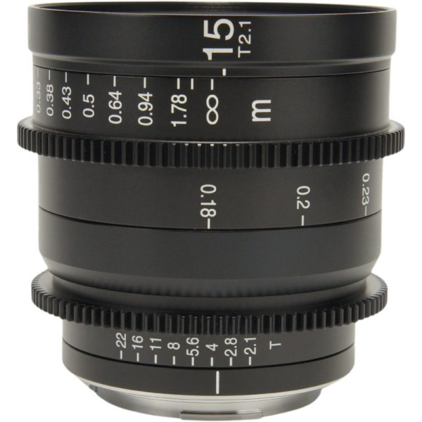 Laowa 15mm T2.1 Zero-D Cine Lens, Montura Canon RF, Diafragma T2.1, Focalizare Manuala, Tehnologie Zero-D