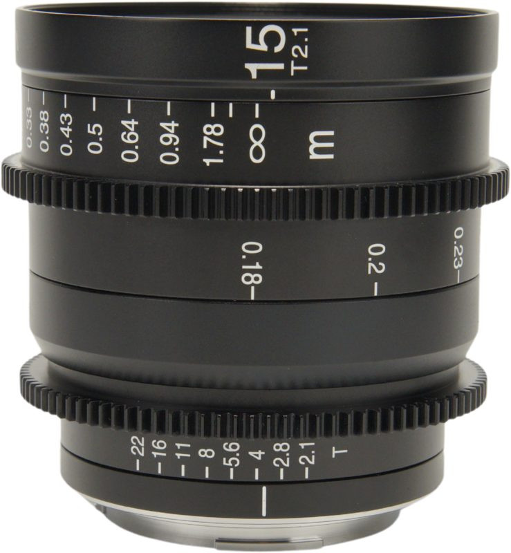 Laowa 15mm T2.1 Zero-D Cine Lens, Montura Canon RF, Diafragma T2.1, Focalizare Manuala, Tehnologie Zero-D