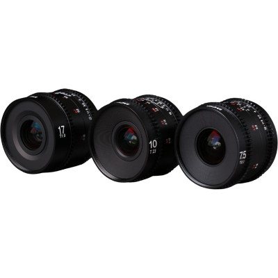 Avatar Shop|Laowa MFT Cine Prime 3-Lens Wide Bundle, Set Obiective Cinema, Montura MFT, 7.5mm T2.1, 10mm T2.1 Zero-D, 17mm T1.9|LAOWA
