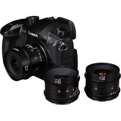 Avatar Shop|Laowa MFT Cine Prime 3-Lens Wide Bundle, Set Obiective Cinema, Montura MFT, 7.5mm T2.1, 10mm T2.1 Zero-D, 17mm T1.9|LAOWA