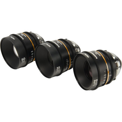 Avatar Shop|Laowa Nanomorph S35 Prime 3-Lens Bundle, 27mm, 35mm, 50mm, Amber, Montura Arri PL/Canon EF, Strangere Anamorfica 1.5x|LAOWA
