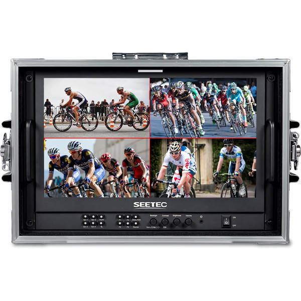 Seetec ATEM156S-CO Monitor Broadcast 15.6 inch, Panou IPS Full HD, 4x 3G-SDI, HDMI, Carcasa Aviation Aluminiu, Carry-On Case