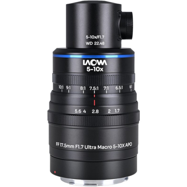 Laowa Aksen 17.5mm f/1.7 5-10X Ultra Macro APO, Montura Canon EF, Marire 5-10X, Iluminare Coaxiala, Focalizare Manuala