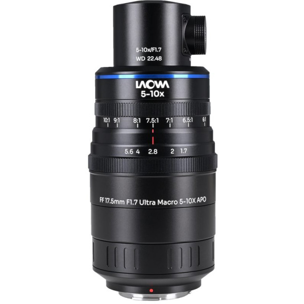 Laowa Aksen 17.5mm f/1.7 5-10X Ultra Macro APO, Versiune Iluminare Coaxiala, Montura MFT, Focalizare Manuala, Zoom Parfocal