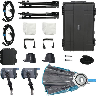Avatar Shop|Nanlux Evoke 150C Kit 2 Lumini LED RGB, Cutie Rigida cu Roti, CCT 1000K-20000K, Nebula C8, IP66|Nanlux