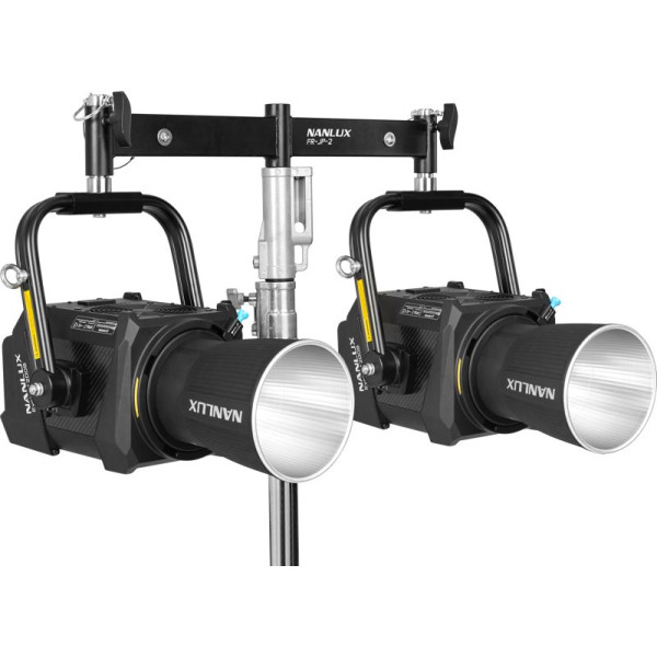 Nanlux FR-JP-2 Cadru cu Doua Lumini si Pin Junior, Pentru Evoke 1200/1200B, Aliaj Aluminiu si Otel Inoxidabil, Pivotare 360