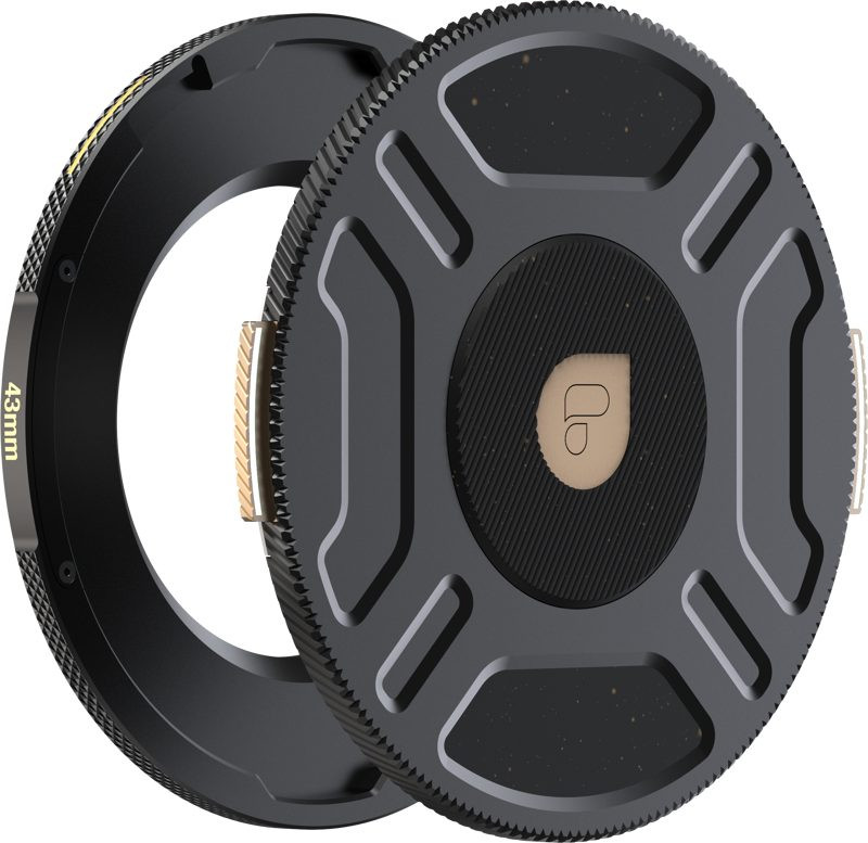 PolarPro Mini MagLock Base Plate 43mm, Placa de Baza Filtre Magnetice, Montura Filet 43mm, Capac Defender Aluminiu