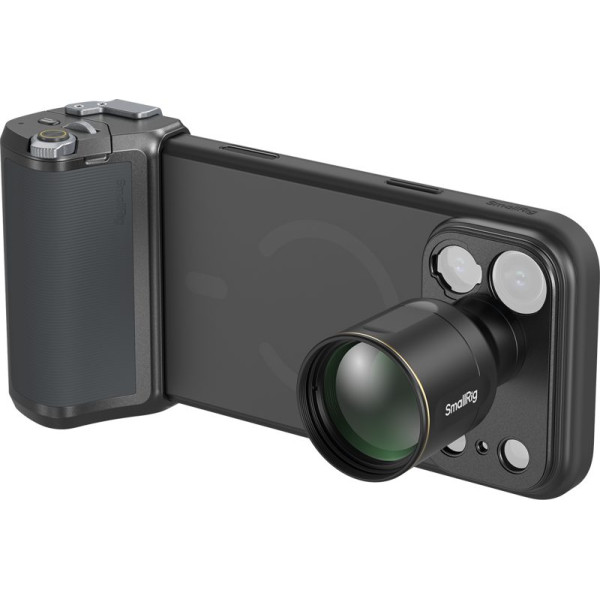 SmallRig 6738 Kit Teleobiectiv 3.5x si Maner pentru iPhone 18 Pro Max/17 Pro Max, Declansator Fizic, Baterie Externa Incorporata