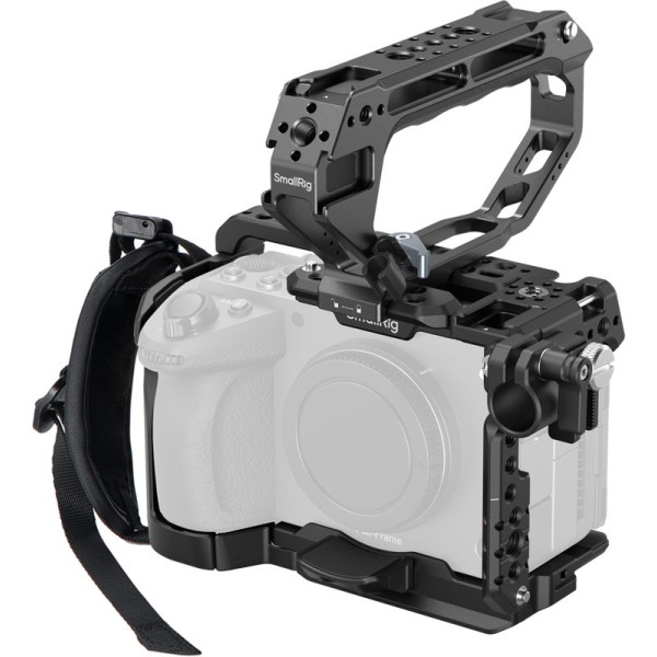 SmallRig 6775 Advanced Hawklock Handheld Cage Kit, Carcasa Pentru Sony FX5, Montura NATO, Placa Arca, Clema Tija 15mm, Maner
