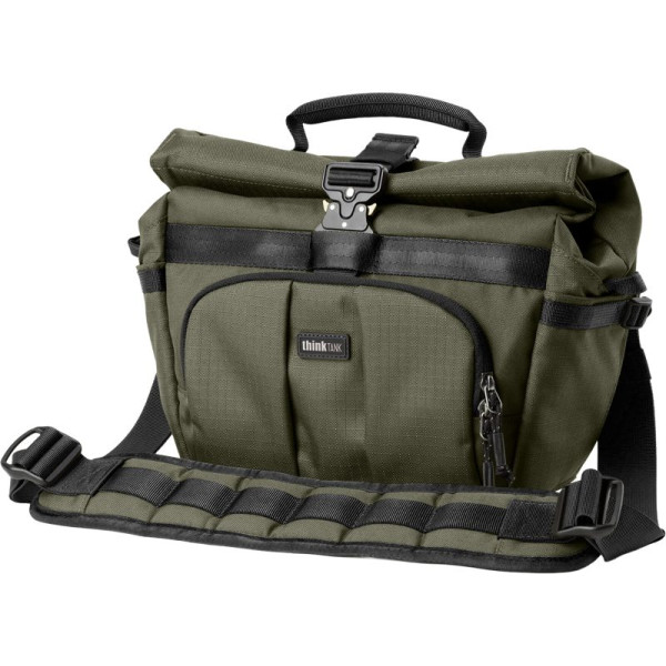 Think Tank FocusPoint Crossbody 8L, Geanta Foto Crossbody, Culoare Greenway, Deschidere Rolltop, Volum 8 Litri, Fara PFAS