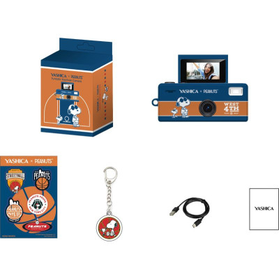 Avatar Shop|Yashica Funtastic Keychain Camera, Editie Basketball Snoopy, Senzor CMOS 1MP, Ecran Rabatabil 180 Grade, USB-C|Yashica