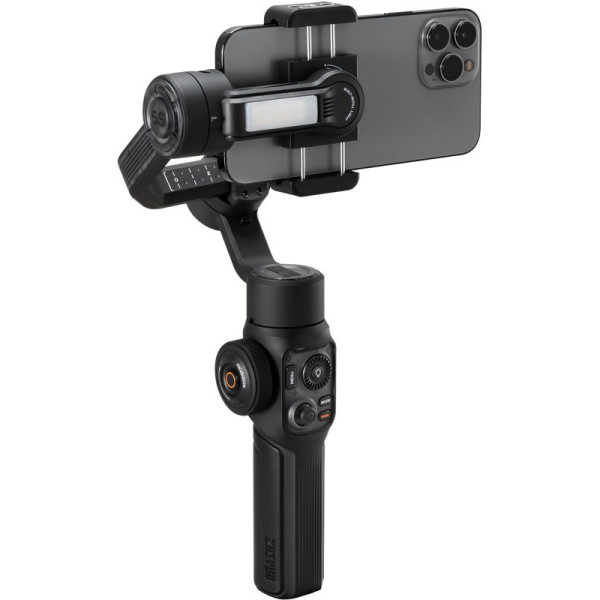 Zhiyun Smooth 5S AI Gimbal Mobil, Structura Ortogonala 3 Axe, Tracker AI Magnetic, Lumina Incorporata 650 Lux, Rotatie 360°