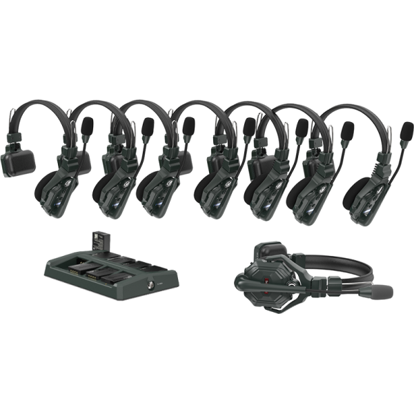 Hollyland Solidcom C1 Full Duplex Wireless Intercom System with 8 headsets
