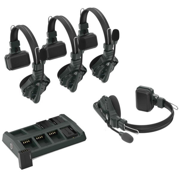 Hollyland Solidcom C1 Full Duplex Wireless Intercom System with 4 headsets