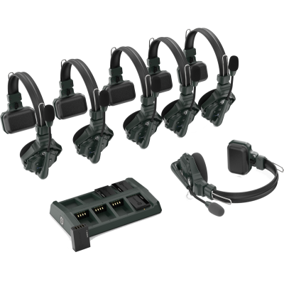 Hollyland Solidcom C1 Full Duplex Wireless Intercom System with 6 headsets
