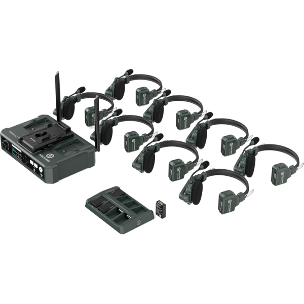 Hollyland Solidcom C1 Full Duplex Wireless Intercom System with HUB & 8 headsets