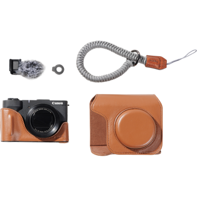 Avatar Shop|SmallRig 5385 Leather Case Kit for Canon PowerShot V1 Brown|SmallRig