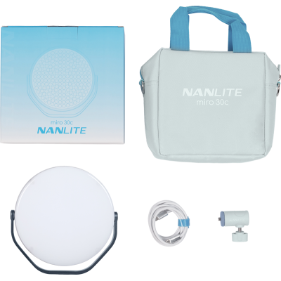 Avatar Shop|Nanlite Miro 30c LED Full-color Round Panel Light  (Midnight Blue)|Nanlite