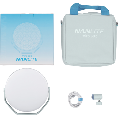 Avatar Shop|Nanlite Miro 60c LED Full-color Round Panel Light  (Mint Blue)|Nanlite