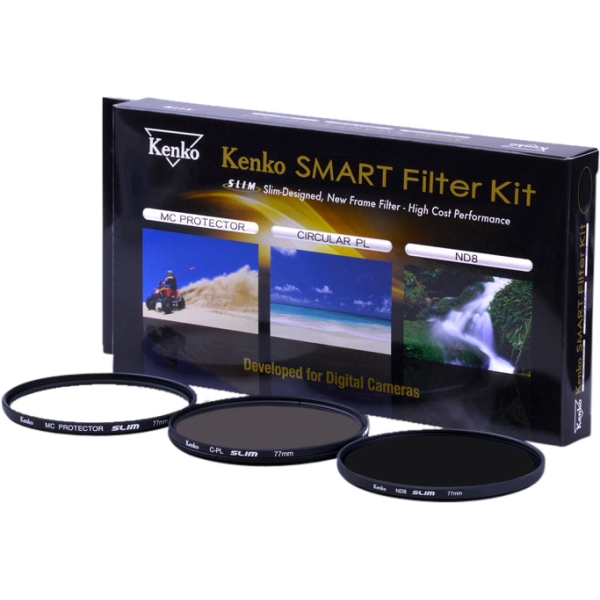 Set de 3 filtre protectie polarizare ND, Kenko Smart Filter 3-Kit Protect/CPL/ND8 40,5mm