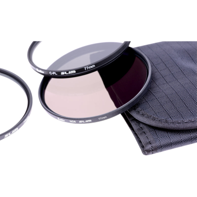 Avatar-Shop|Set de 3 filtre protectie polarizare ND, Kenko Smart Filter 3-Kit Protect/CPL/ND8 77mm|KENKO