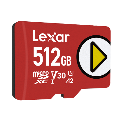Avatar-Shop|Lexar microSDXC PLAY UHS-I/A2/U3 R160/W100 (V30) 512GB, Card memorie MicroSD|LEXAR