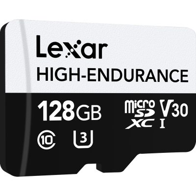 Avatar-Shop|Lexar microSDXC High-Endurance UHS-I/U3/10 R100/W45 (V30) 128GB, Card memorie MicroSD|LEXAR